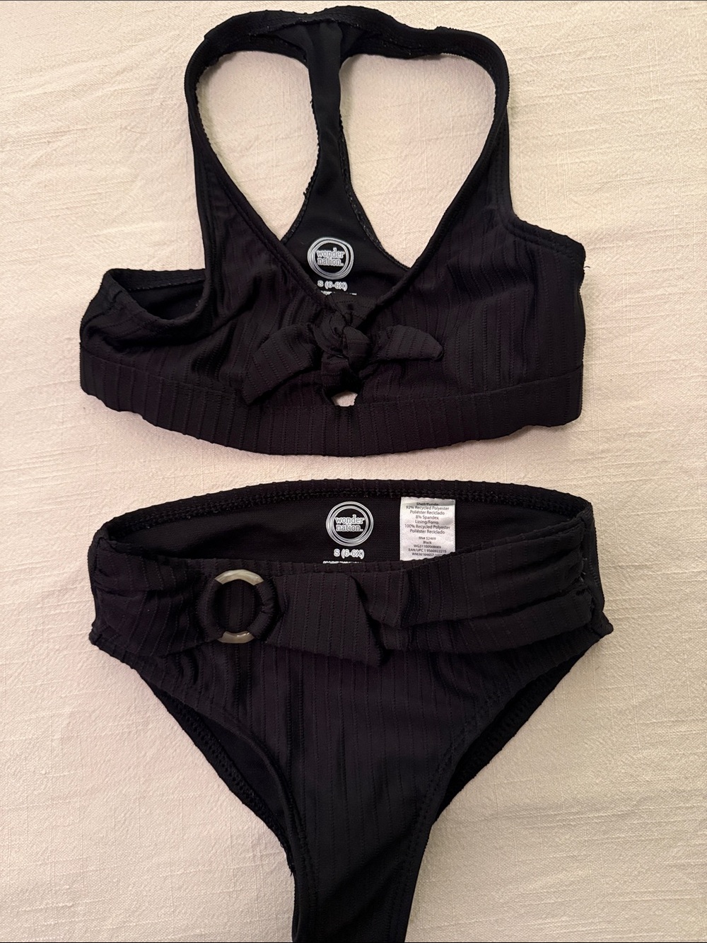 Black Ribbed Bikini - Picture 2 of 2